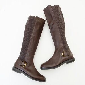 Cole Haan.  Clover Leather Tall Stretch‎ Boot.